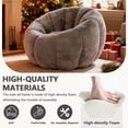 thumbnail image 5 of Lovableguy Fluffy Bean Bag Chair for Adults,Teens,Faux Fur Floral-Shaped Bean Bag Lazy Sofa Chair,Oversize Beanbag Reading Chair for Bedroom,Living Room,Apartment,Grey., 5 of 7