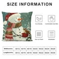 thumbnail image 6 of SHANXI Christmas Decorative Pillowcase - Reindeer, Santa Claus, Snowman and Xmas Tree Design for Sofa and Couch, Winter Holiday Home Decor 22x22in, 6 of 6