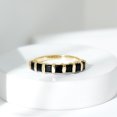 thumbnail image 3 of Rosec Jewels Princess Cut Black Onyx Half Eternity Ring for Women (1.75 CT, AAA Quality), 14K Yellow Gold, US 7.50, 3 of 9