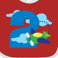 thumbnail image 4 of Inktastic 2nd Birthday Airplane Pilot Boys Baby Bib, 4 of 4