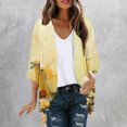 thumbnail image 5 of Hvyesh Plus Size Cardigan for Women Dressy 3/4 Sleeve Summer Kimono Cute Floral Print Cover up Tops, 5 of 5