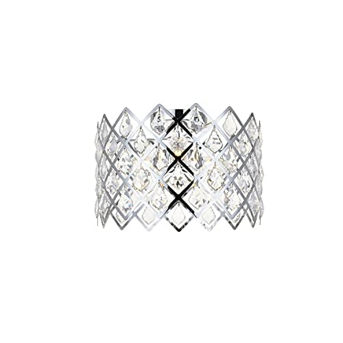 Elegant Lighting Lyla Plafonnier Encastré de 13 Pouces en Chrome