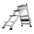 thumbnail image 6 of Little Giant Ladders, Jumbo Step, 4-Step, 3 foot, Step Stool, Aluminum, Type 1AA, 375 lbs weight rating, 11904, Gray, 6 of 9