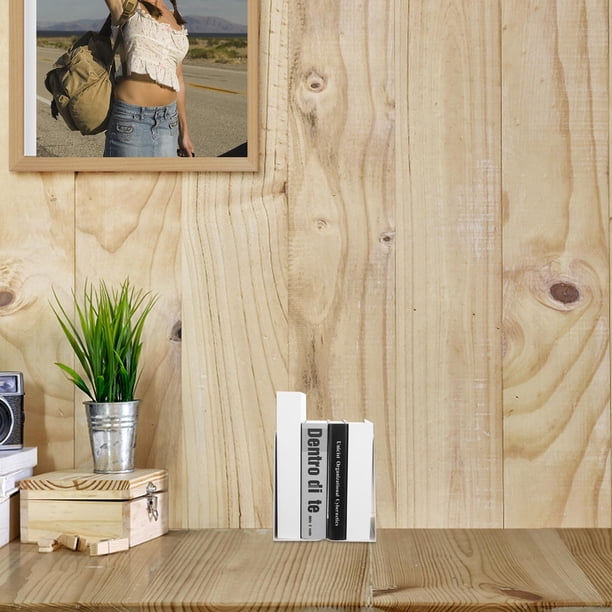 COMPUKAS 2Ud Separadores De Libros Metálicos Beige Para Organización En Casa Y Oficina