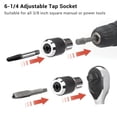 thumbnail image 4 of Toma De Grifo Ajustable, Uso Flexible Diseño Compacto 6-1/4 Alta Dureza Extractor De Grifo Con Accionamiento De 3/8 De Pulgada Apto Para Grifos M3-M6 Para Roscar Y Roscar, 4 of 7