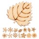 thumbnail image 1 of EeaseMX 200 piezas de juguetes educativos para hacer garabatos, flores y hojas de madera natural, adornos para álbumes de recortes, decoración artesanal, patrón aleatorio (Burlywood), 1 of 7