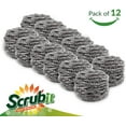 12 pack stainless steel scourers by scrub it steel wool scrubber pad