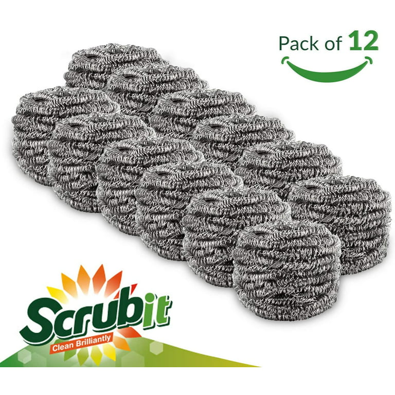 Choice 100g Large Stainless Steel Scrubber - 12/Pack