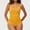 Yellow, variant on FAHXNVB Bodysuit Shapewear for Women Seamless Round Neck Body Shaper Sleeveless Compression Tanks Tops