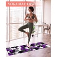 thumbnail image 2 of Purple Stripe Yoga Towel for Hot Yoga Non Slip, Black Grey White Gradient Striped Geometric Yoga Mat Towel Absorbent Yoga Sweat Towels Microfiber Hot Yoga Blanket for Bikram Pilates 26"x70", 2 of 7