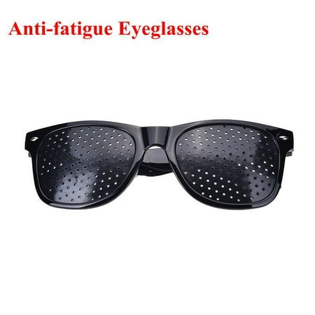 Anti-fatigue Stenopeic Eyeglasses Vision Care Eyesight Improver Pinhole Glasses(Black)