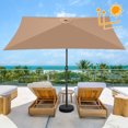 thumbnail image 6 of TOPCHANCES 10 x 6.5 ft Patio Umbrella Replacement Canopy, 6 Ribs Rectangle Umbrella Canopy Cover, Sun Umbrella Replacement Cloth Only, Tan, 6 of 9