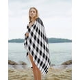 thumbnail image 2 of Vintage Farmhouse Beach Towels Oversized Super Absorbent, Black and White Checkered Lightweight Bath Towel Quick Dry Sets For Bathroom/Pool/Rv Camping/Beach Play/Gym Room/Picnic 30"x60", 2 of 8