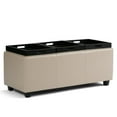 thumbnail image 6 of Pemberly Row Modern Faux Leather Storage Bench in Satin Cream, 6 of 9