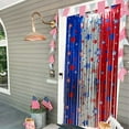 thumbnail image 5 of 2 Pcs Patriotic Border Trim Party Accessory, 39x79 Inch Hanging Red White Blue Fringe Backdrop Banner, 4th of July America Patriotic Day Memorial Day, 5 of 6