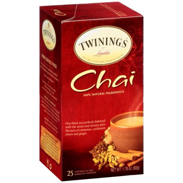 Twinings of London? Chai 25 ct Tea Bags 1.76 oz. Box