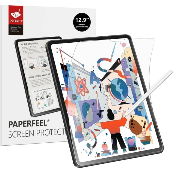 Paperfeel Screen Protector Compatible with iPad Pro 12.9 Inch (2022 & 2021 & 2020 & 2018), iPad Pro 12.9 6th /