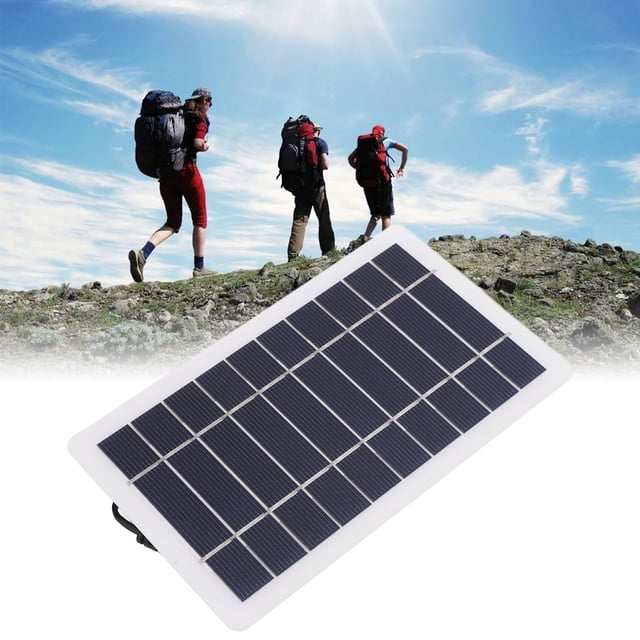 Solar Panel, Nvironmentally Friendly DC Female Portable 5W Solar Charging Panel High Conversion Rate for Radio