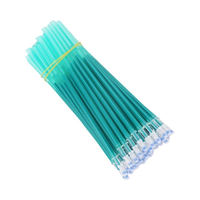 maskred 100Pcs 0.5mm Replacement Ink Erasable Pen Refills Business Fine Gifts Point Green 13cm 1Set