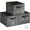 Ink Black, variant on Storage cube, 13-inch non-woven fabric box, double handles, a set of 8, wardrobe organizer, shelf, foldable