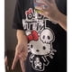 thumbnail image 4 of Camiseta gótica de Halloween de Hello Kitty de Sanrio, camisetas góticas Y2k para mujer, camisetas de esqueleto de hip-hop, ropa holgada de moda para estudiantes de gran tamaño, 4 of 6