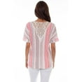 thumbnail image 2 of Scully HC664-CLC-S Women Clay-Coral Tie Front Top, Clay & Coral - Small, 2 of 2