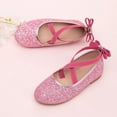 thumbnail image 2 of newwalpole Mary Jane Flats for Toddler Girls Little Kids Glittery Dress Princess Wedding Ballet Shoes Pink for Size 12.5, 2 of 7