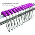 thumbnail image 3 of Stainless Steel Shower Curtain Hooks, Set of 12, Purple, 3 x 1.65 inches, 3 of 3