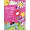 Designer Greetings You Make Everyone Smile : Smiley Faced Sun, Flowers, Carrot and Ladybug Juvenile Daughter Easter Card with Fun Stickers