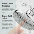 thumbnail image 3 of SHIQI-Universal Shower Head, Shower Arm Not Included, 5-Function, 1.75 GPM, Polished Chrome Finish, 015WS2UT01C, 3 of 4