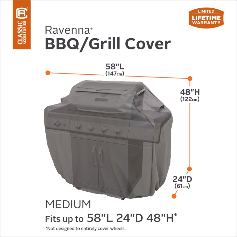 Classic Accessories Ravenna Water-Resistant 58 Inch BBQ Grill