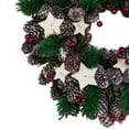 thumbnail image 3 of Northlight 10" Unlit Pine Cone with Berries and Stars Christmas Wreath, 3 of 3