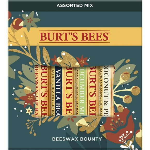 Burt's Bees Beeswax Bounty Holiday Gift Set Lip Balm, 4 Count