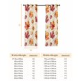thumbnail image 6 of Fsddascl Thanksgiving Maple Leaves Blackout Curtains for Bedroom/Living Room, Thermal Insulated Kitchen Curtains, Autumn Botanical Leaves Fall Grommet Darkening Window Treatment Drapes 42"x84"x2, 6 of 6