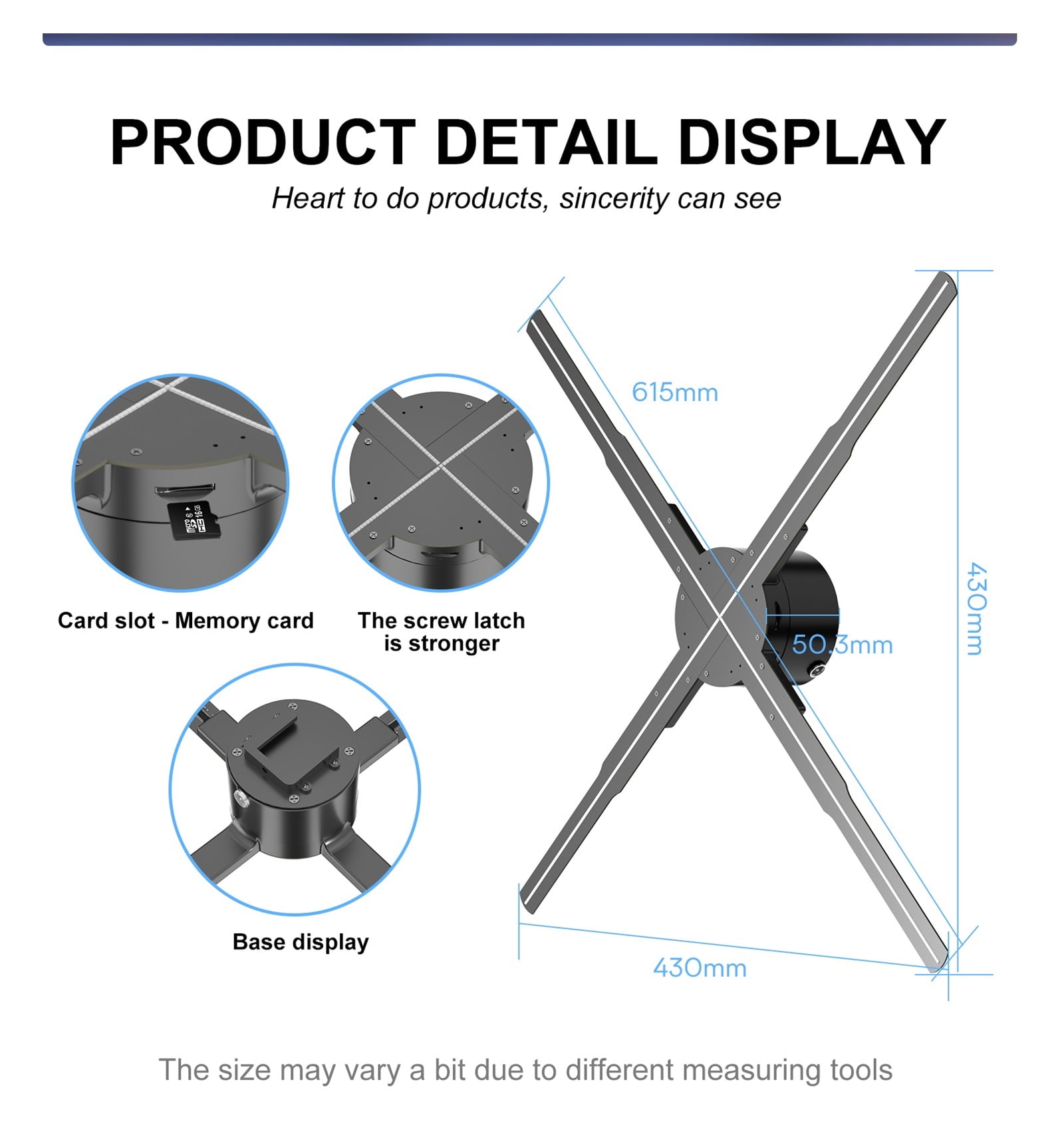 P62 3D Hologram Projector Fan Remote Wifi Control Commercial Advertising Display Lights Projector Logo Picture For Commercial Ad Festivals ,Versatile And Practical