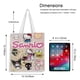 thumbnail image 5 of Sanrio Bolso de tela con estampado de lienzo para mujer, bolsa de compras reutilizable y estética, con cremallera interior, regalo para mujer,38*45cm., 5 of 6