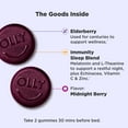 thumbnail image 5 of OLLY Immunity Sleep Elderberry Gummies, 3mg Melatonin, Vitamin C, Zinc, Echinacea, Midnight Berry Flavor, 36 Count, 5 of 14