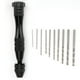 thumbnail image 1 of Juego De Brocas Helicoidales De Mano De Aleación De Aluminio Negro Con 10 Brocas Herramientas Manuales De Carpintería ANGGREK Woodworking Tool, 1 of 8