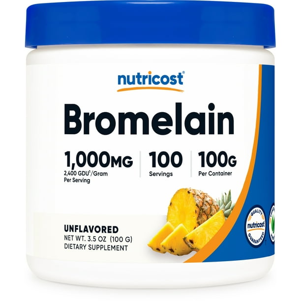 Nutricost Bromelain Powder 100g Bromelain Supplement (2400 GDU/g