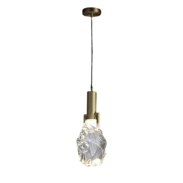 Lámpara colgante de techo de cristal, iluminación decorativa para bar, cafetería y granja. Luz blanca