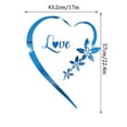 thumbnail image 3 of Heart Shape Mirror Wall Sticker, Self-Adhesive Love Heart Acrylic Mirror Wall Stickers Art Mural, DIY Wall Art Home Decor Mirror Wall Decals for Living Room Bedroom Bathroom Office (Blue), 3 of 4
