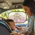 thumbnail image 2 of Yuyamidu Dog Paw Car Side Window Sunshade Cherry Blossom Auto Vehicle Sunshades 2 Pcs Pink Car Rear Window Sun Visor Protector Block UV Rays Sun Protection Window Covers, 2 of 7