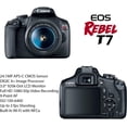 thumbnail image 3 of Canon EOS Rebel T7 DSLR Camera Bundle with Canon EF-S 18-55mm f/3.5-5.6 IS II Lens + 2pc Kingston 32GB Memory Cards + Accessory Kit, 3 of 3
