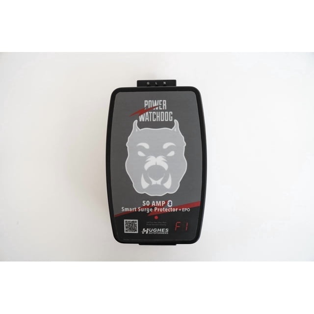 Hughes Auto Surge Protector PWD50-EPO-H Hardwired Installation; 4800 Joules Of Advanced Surge Protection; 50 Amp; Bluetooth Connectivity; Hardwired; With Fault Indicator Light And Emergency Power Off