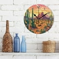thumbnail image 3 of 10 Inch Cactus Desert Clock Silent Round Wall Clock Non Ticking Battery Device Clocks Creative Decoration Wall Clock for Living Room Bedroom Office Kitchen, 3 of 6
