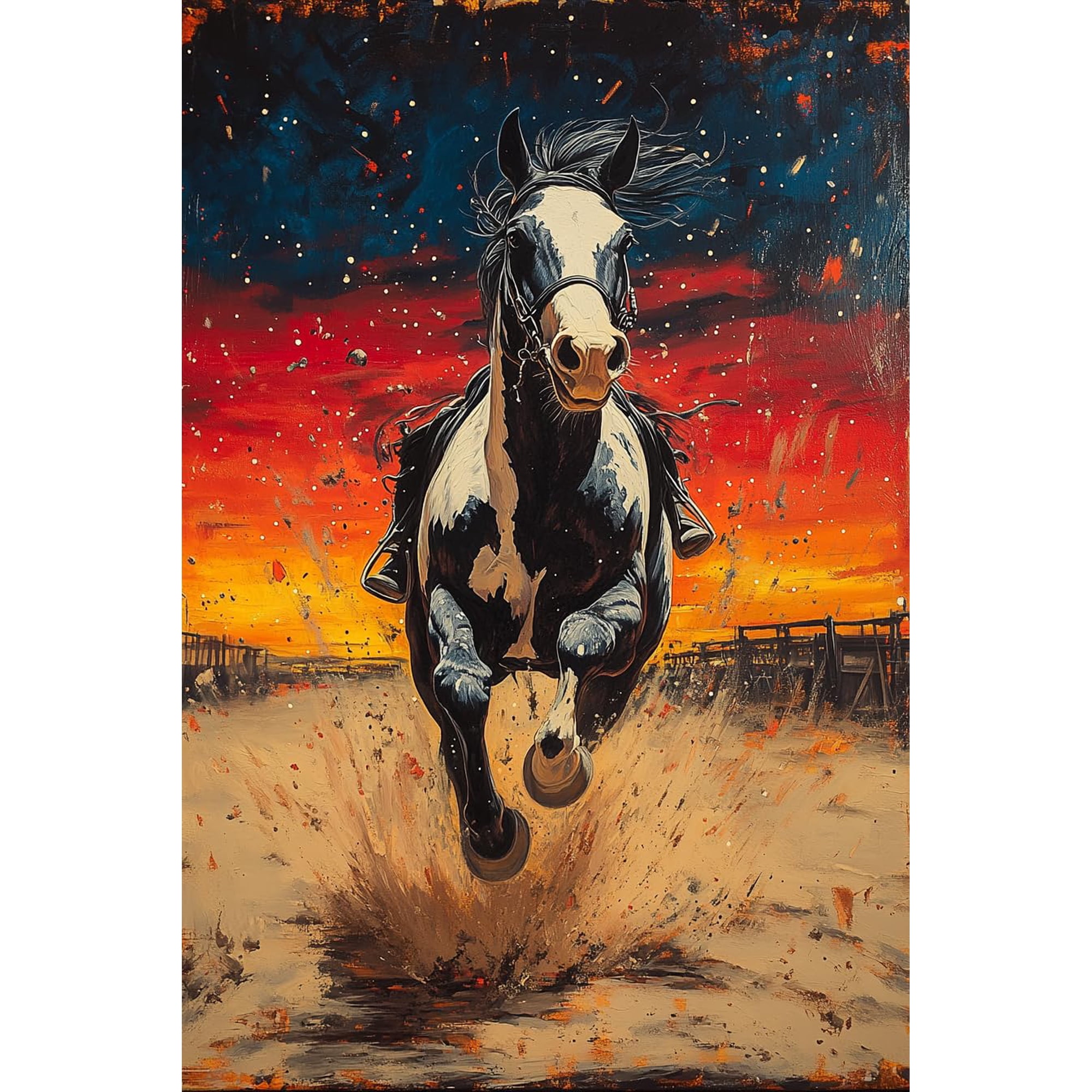 DIY Cross Stitch Kit for Beginners Wild Desert at Noon 11CT Embroidery Kit with Pattern Stamped Count by Numbers Craft Kit 40x50cm-5