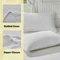 thumbnail image 6 of Zipper-Enclosed Quilted Pillowcase Set (2-Piece), Machine Washable Polyester Fiber Material, Breathable and Comfortable, Suitable for Bedrooms and Hotel Rooms, 6 of 9
