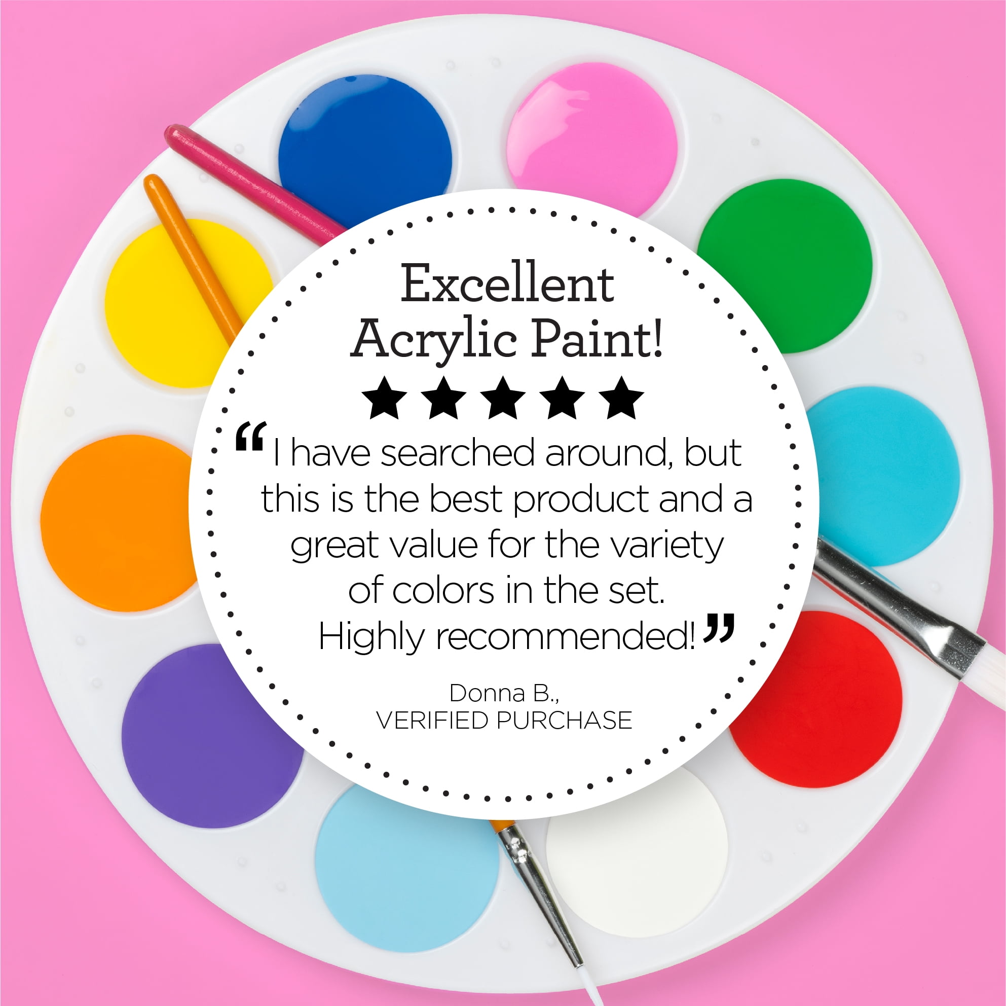 Apple Barrel 20503E Acrylic Craft Paint, Matte Finish, White, 2 fl oz