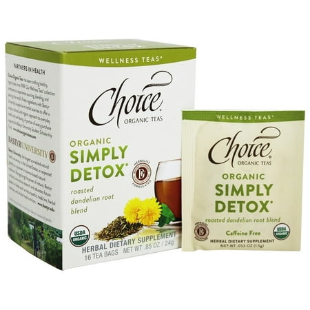 Choice Organic Teas - Simply Organic Tea Detox - 16 Sacs - cas de 6