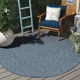 thumbnail image 2 of Safavieh Courtyard Finnian Solid Indoor/Outdoor Area Rug, Navy/Gray, 7'10" x 7'10" Round, 2 of 12